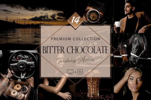 Download 14 Photoshop Actions, Bitter Chocolate - Photo Collection