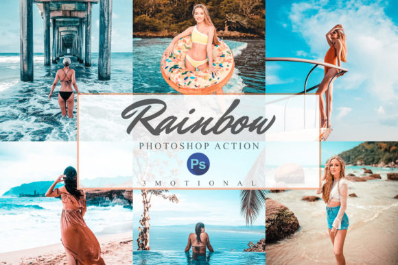 Download 11 Rainbow Photoshop Actions, ACR, LUT - Photo Collection