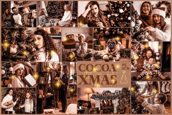 Download 10 Cocoa Xmas Photoshop Actions - Photo Collection